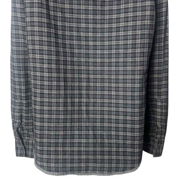 Armani Exchange Plaid Studded Long Sleeve Buttonup Rodeo Rocker Grunge XS - Picture 7 of 11